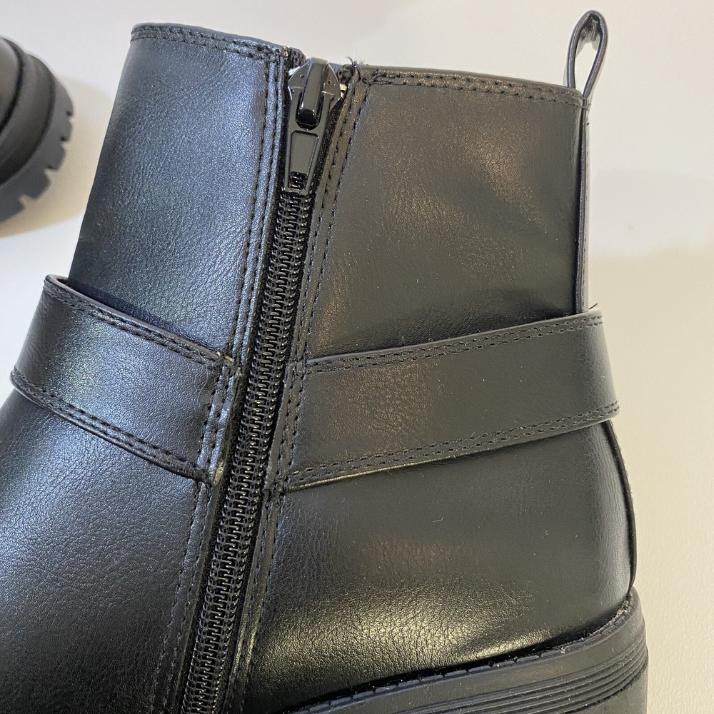 Sincerely Jules Combat Boots Size 8 Dolphin Black 3" Lug Sole - Picture 15 of 16